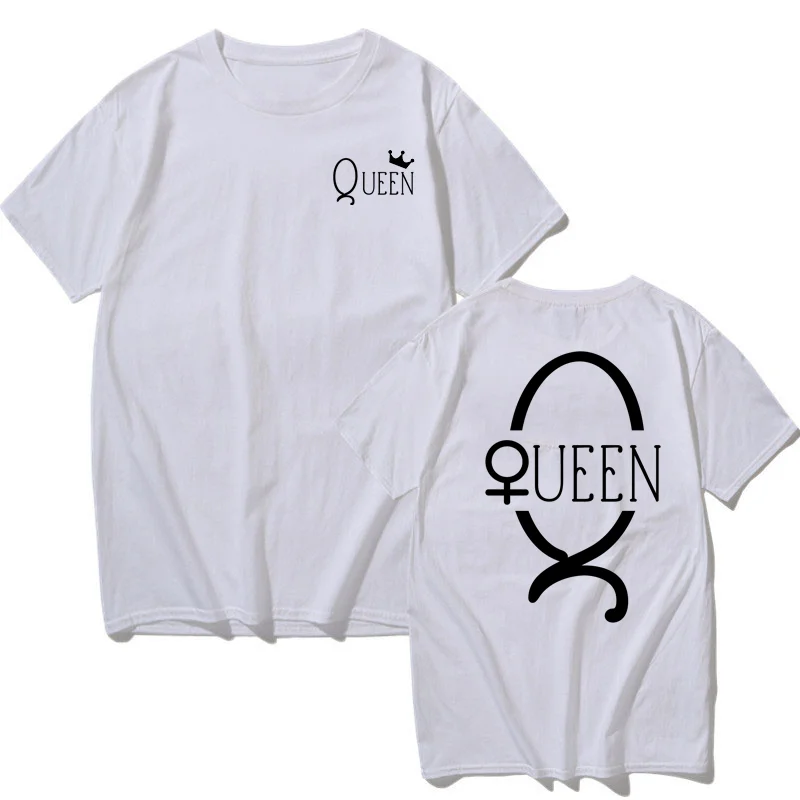 

Fashionable Couple T-Shirt 2021 Casual Printed Noble Men & Women's Casual Summer Set Men & Women Breathable T-Shirt
