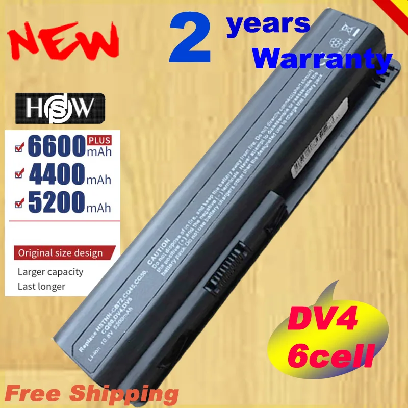 

HSW New 6 Cells Laptop Battery For HP Pavilion DV4 DV5 dv6-1100 Series Battery HSTNN-IB72 HSTNN-LB72 HSTNN-LB73 HS fast shipping