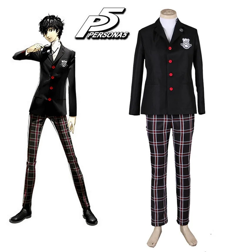 

Unisex Japan Anime Game Cos Persona 5 P5 JOKER Ren Amamiya Akira Kurusu New Cosplay Costume Sets Top Pants