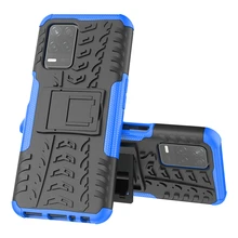 For Realme 8 4G 5G 8 Pro Shockproof Silicone Kickstand Armor Phone Cover For Realme V13 5G C17 C20 C21 7i Protective Case