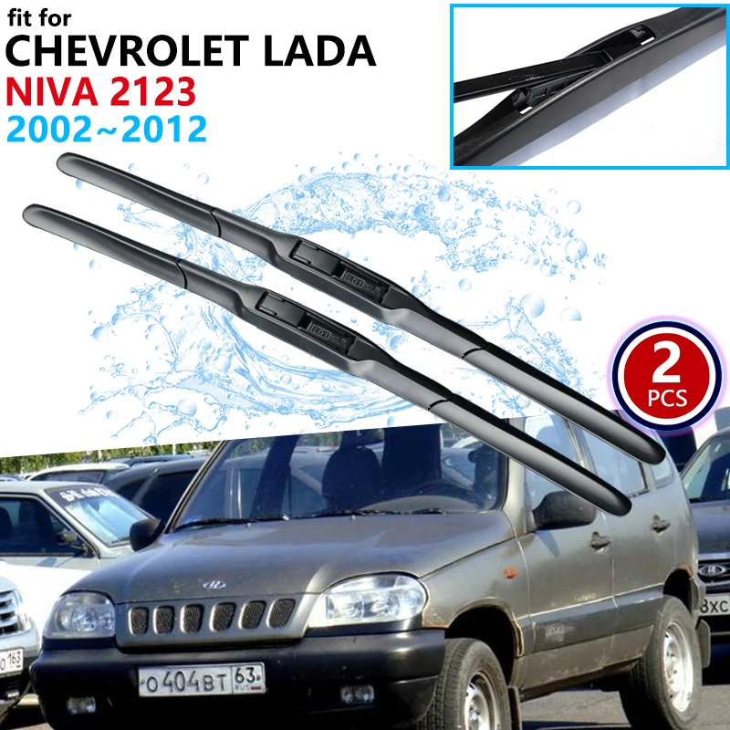 

Car Wiper Blades for Chevrolet Lada Niva 2123 2002~2012 2003 2004 2005 2006 Front Windscreen Wipers Car Accessories Stickers