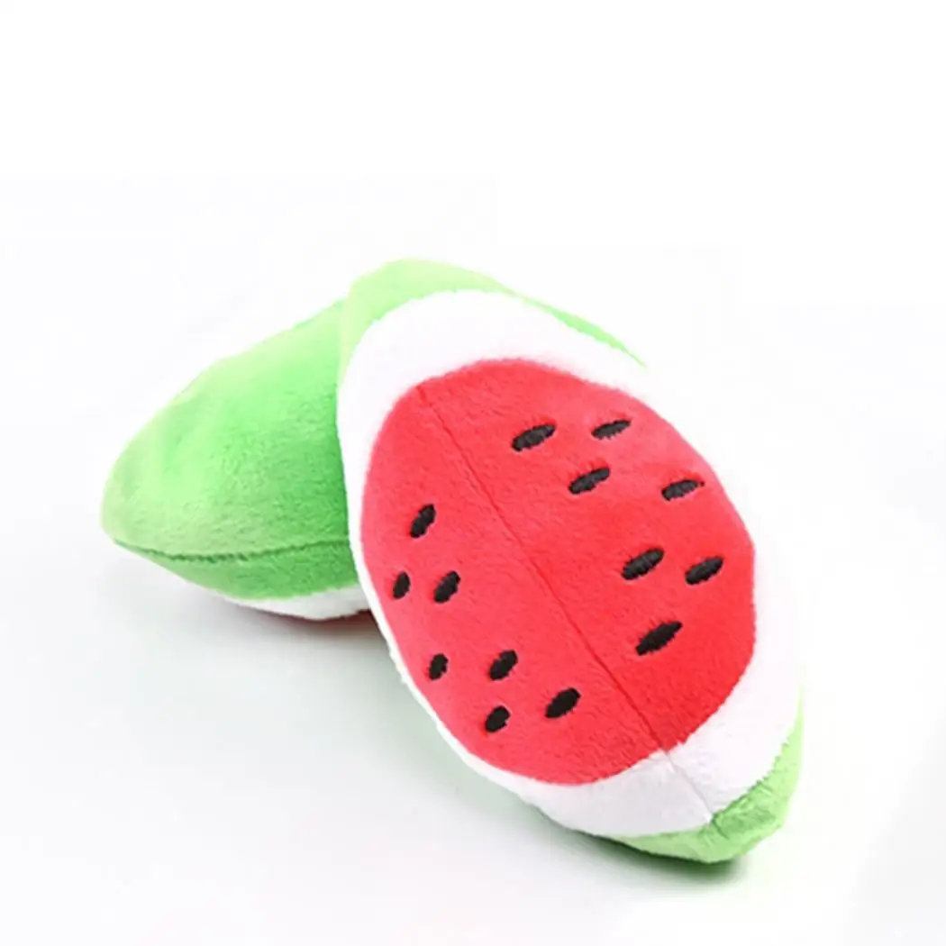 watermelon 11 Стиль Многоцветный собака кошка игрушка плюшевые игрушки кукла играть звук игрушки современная новая мода забавная креативная игрушка для собак - Цвет: watermelon