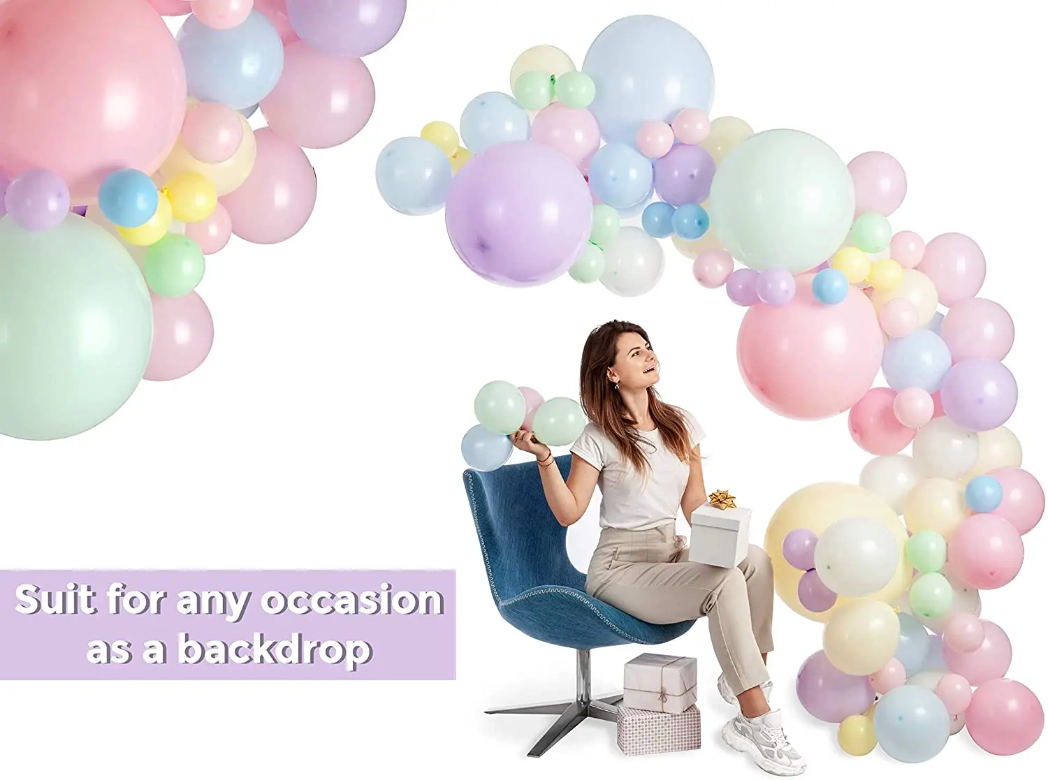 104 шт. Единорог Воздушный Шар Комплект гирлянды конфеты АРКА детские Душ