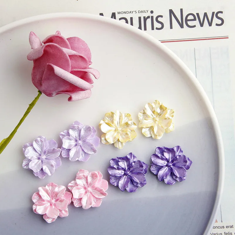 Серьги с искусственным жемчугом в Корейском стиле для девочек увеличенные