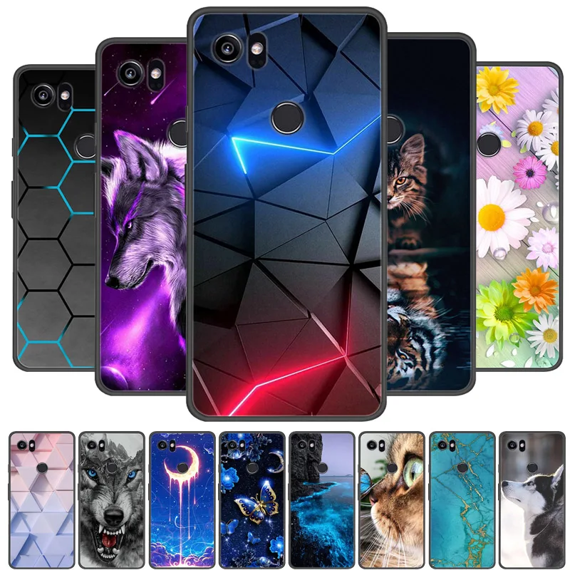 

For Google Pixel 2 XL Case Soft Silicone TPU Cool Wolf Painted Phone Back Cover For Google Pixel2 Pixel 2 XL 2XL Case Coque