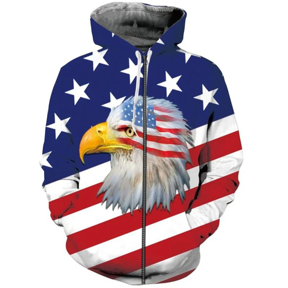 Tessffel животных American Eagle флаг Камуфляж Охотник Охота спортивный костюм пуловер
