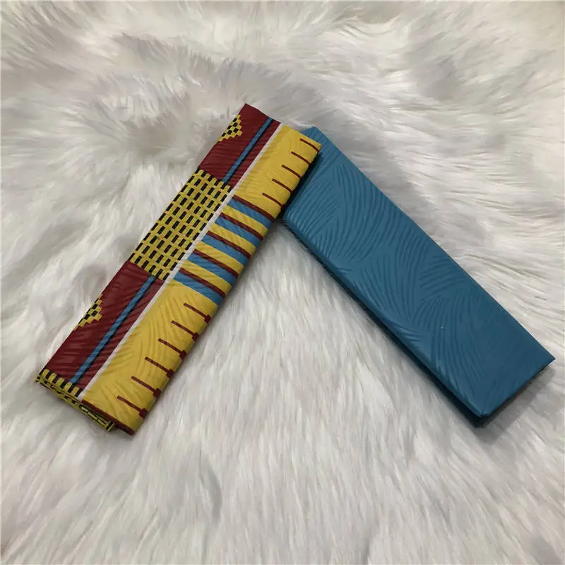 43 2+ 2 ярдов Chitenge Анкара ткань с принтом Полиэстер Гана Kente воск Африканский Kitenge печать восковая ткань для ткани AW30 - Цвет: 43