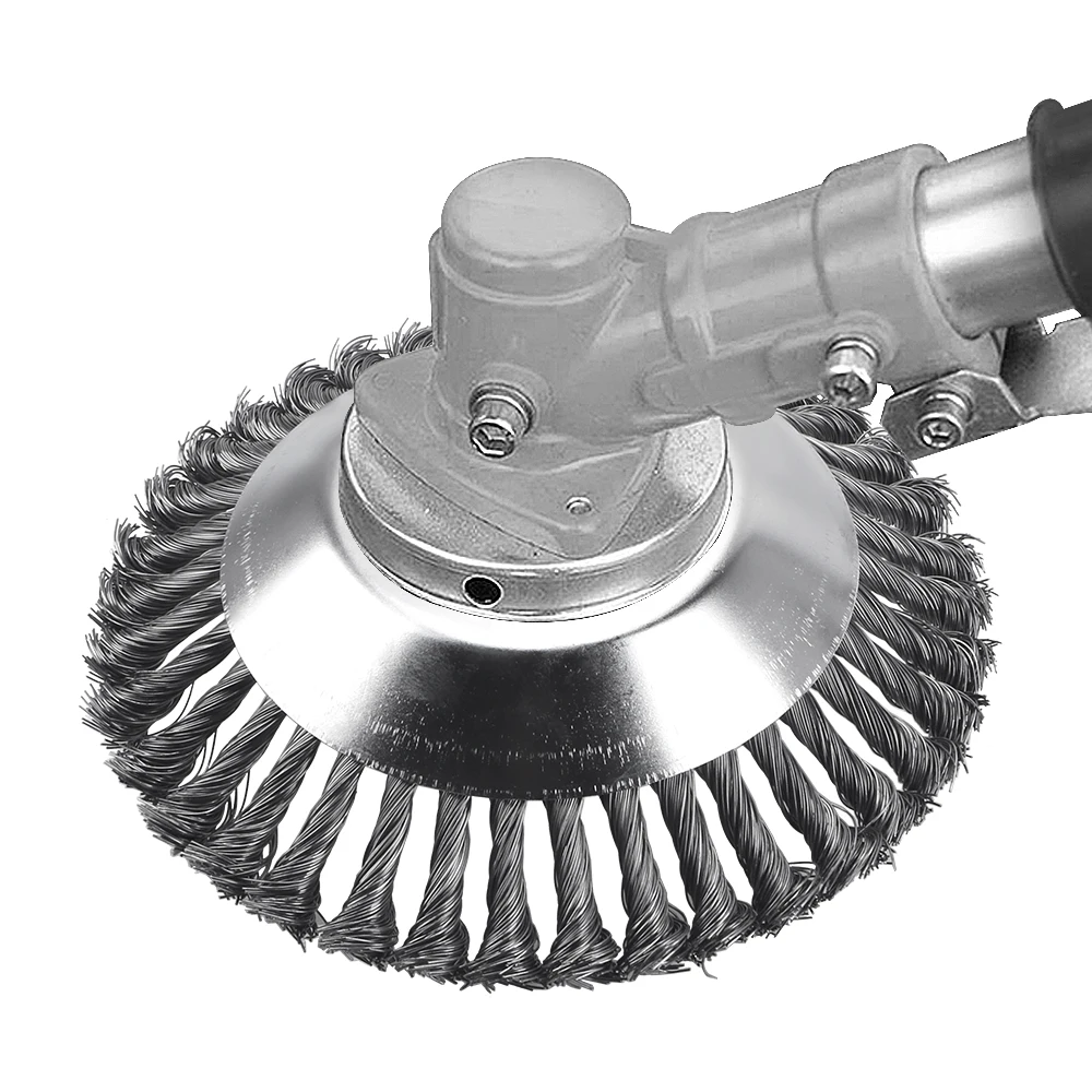 

DIYWORK Garden Weed Brush 6/8inch Rounded Edge Weed Trimmer Lawn Mower Razors Lawn Mower Steel Wire Grass Trimmer