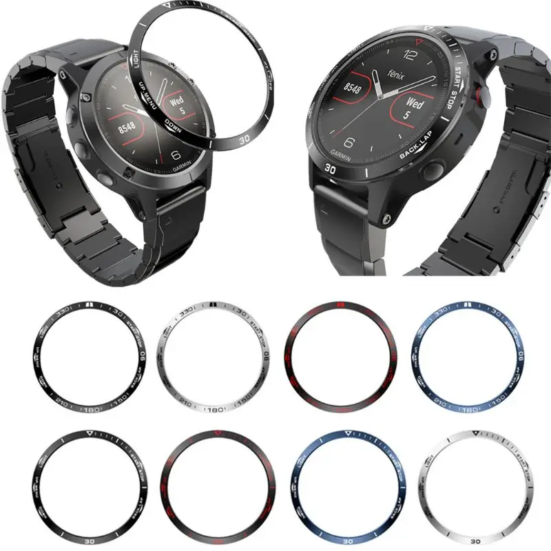 Металлический ободок кольцо клейкая Крышка Замена для garmi Fenix 5 классический