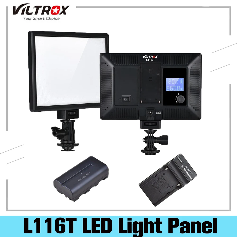 

Viltrox L116T LED светильник ультра тонкий ЖК двухцветный и Диммируемый DSLR студийсветильник свет лампа панель для камеры DV камкордер