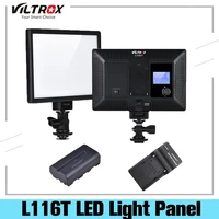 viltrox l116t led video light ultra thin lcd bi color dimmable dslr studio led light lamp panel for camera dv camcorder
