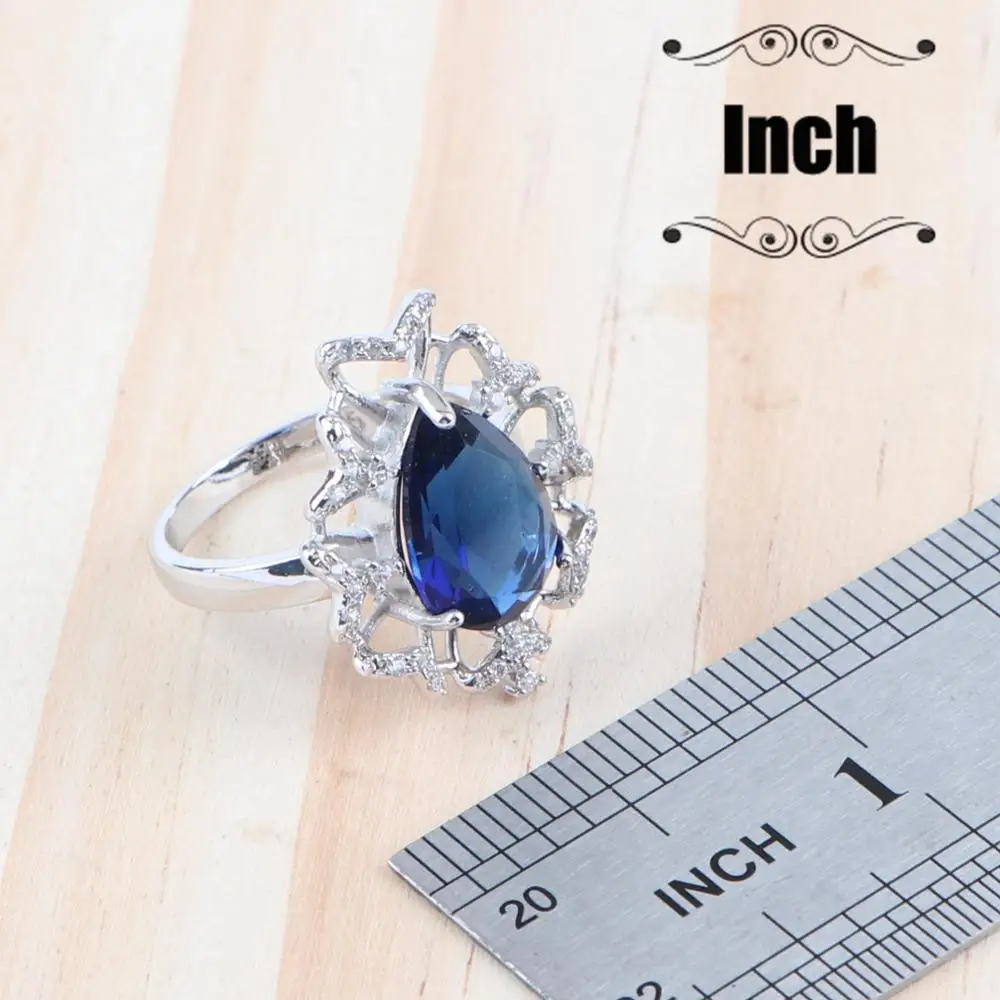 Женский роскошный свадебный ювелирный набор для 925 серебряного циркония