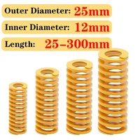 4 pieces 3d printer heat bed leveling spring 25mm od 25 300mm long 3d printer heat bed leveling spring tf 2512 5l yellow