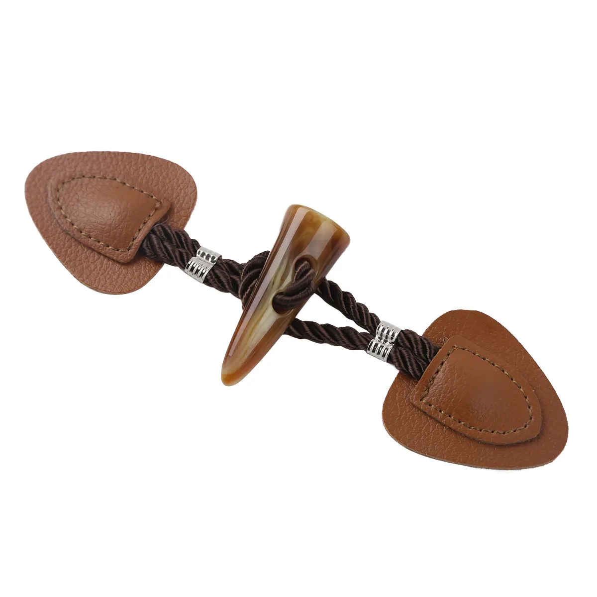 4Pairs PU Leather Toggle ButtonsVintage Resin Horn Buttons Coat Jacket Cardigan Fasteners Clasp DIY Clothing Decoration | Дом и сад