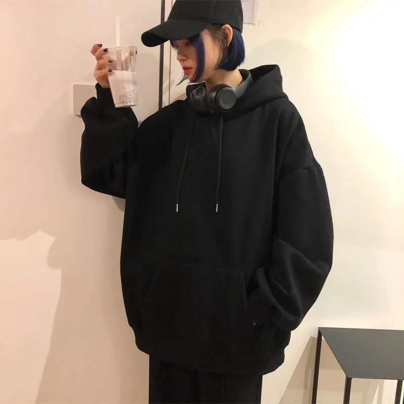 Autumn Winter Woman Hoodie Hooded Loose Thicken Solid Casual female sweatshirts 2020 HOT las mujeres sweetshirts