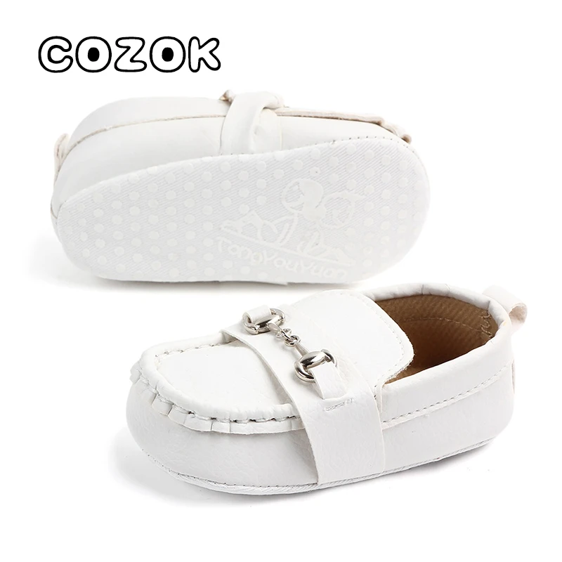 

COZOK Men's and Women's Baby Shoes Spring Casual Leather Shoes Boys' Shoes PU Sets of Baby Toddler Shoes Summer New Baby Shoes