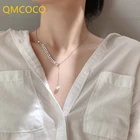 QMCOCO 925 Серебряная цепочка до ключицы женское ожерелье Модные Элегантные пшеничные уши жемчужные кисточки для женщин ювелирные изделия на день рождения подарки