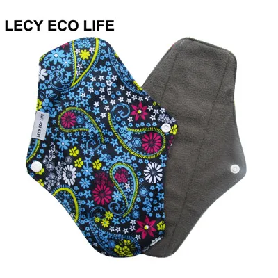 m02 LECY ECO LIFE бамбуковый уголь флисовые внутренние тканевые менструальные прокладки для постоянного потока, женские многоразовые подушечки для салфеток Рождественский подарок - Цвет: m02