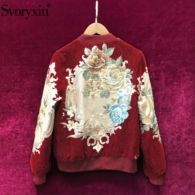 Svoryxiu модные дизайнерские осенне-зимние винтажные куртки пальто Женская доска с возможностью вытирания насухо жаккардовые куртки высокого класса верхняя одежда