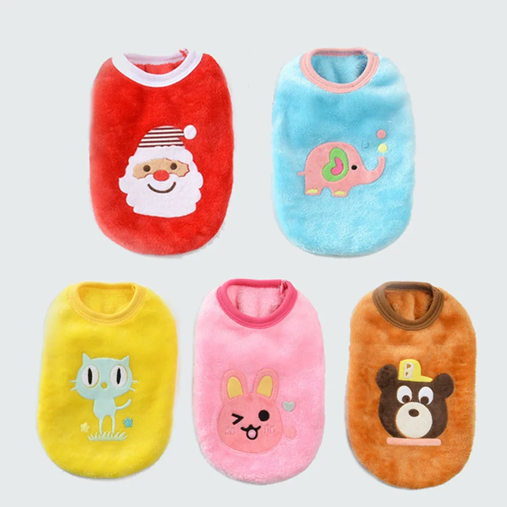 Одежда для домашних животных кошек Зимняя Теплая Флисовая одежда в виде кролика