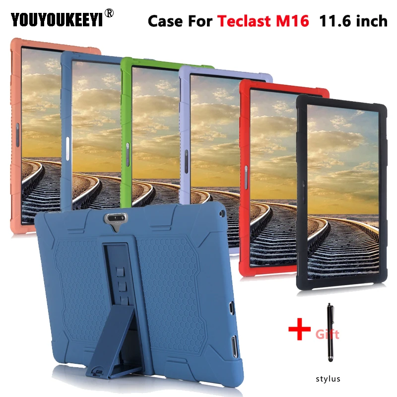 

Soft silicone case for Teclast M16 11.6inch tablet pc Kids Safe Shockproof Silicone cover for M16 Comes with stand