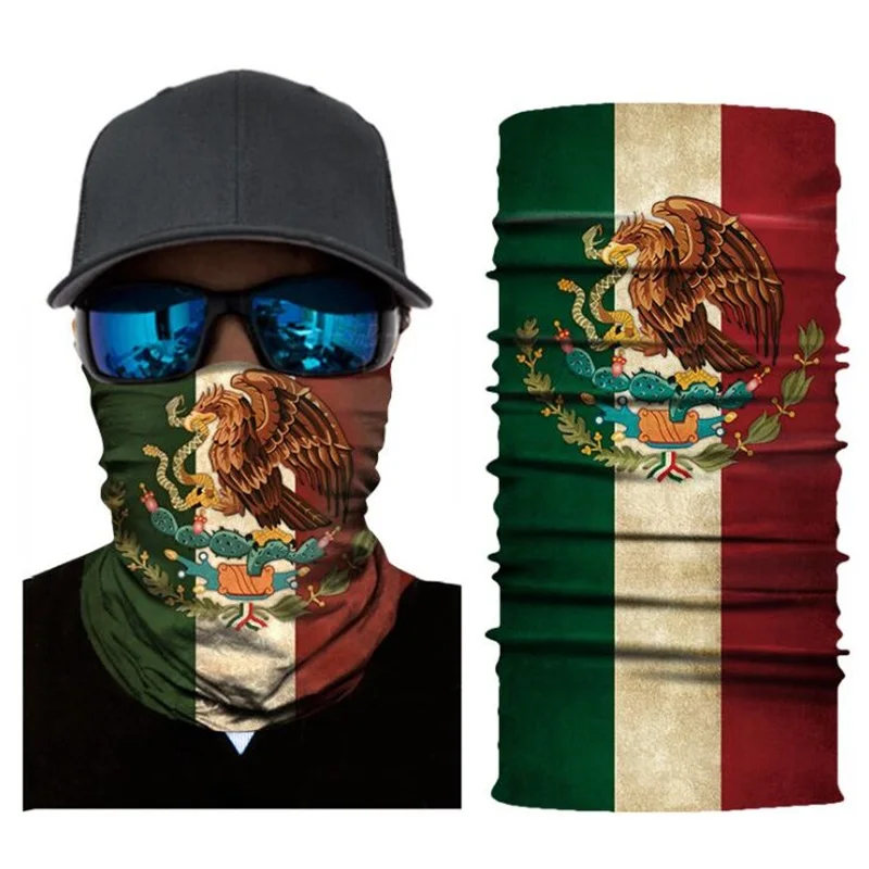 Шарф с национальным флагом США Великобритании DE IT RU для езды на мотоцикле шарф