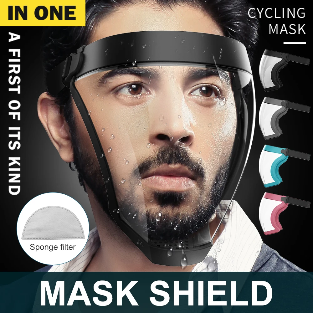Colorful Face-Shield Unisex Eye Shield-Mask for Face Protectors Shield Half Sun-Glasses Guard Anti-spray Face-Mask | Дом и сад