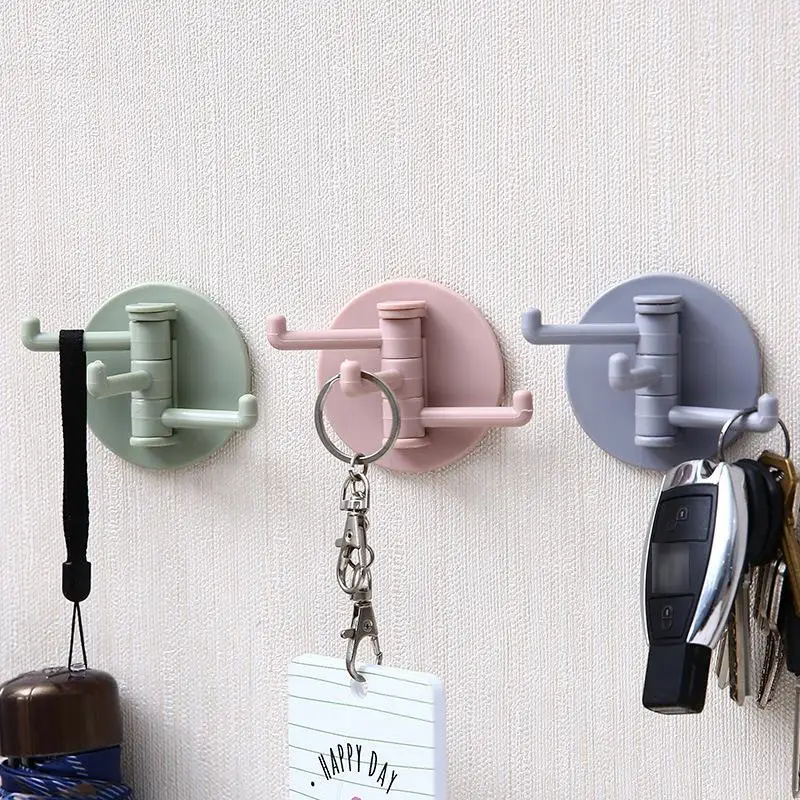 

Wall Powerful Sticking Hook 3/4 Hooks Creative Sticker Hook Free Punch Wall Sticker Seamless Hook Key Placement Classification