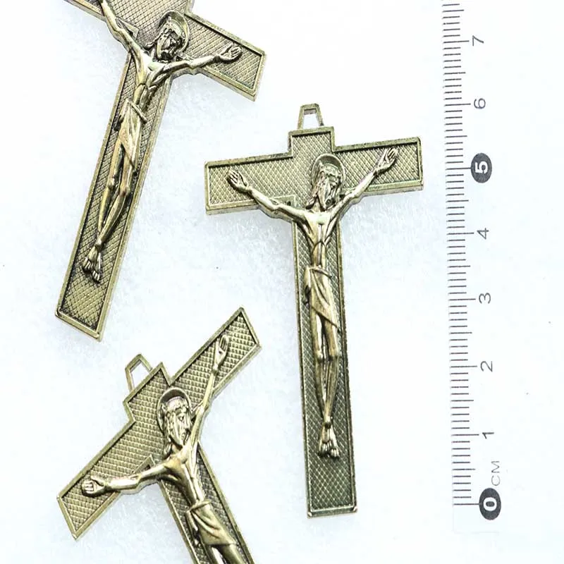 Большой размер медаль для Православной Церкви с Иисусом подвеска Креста