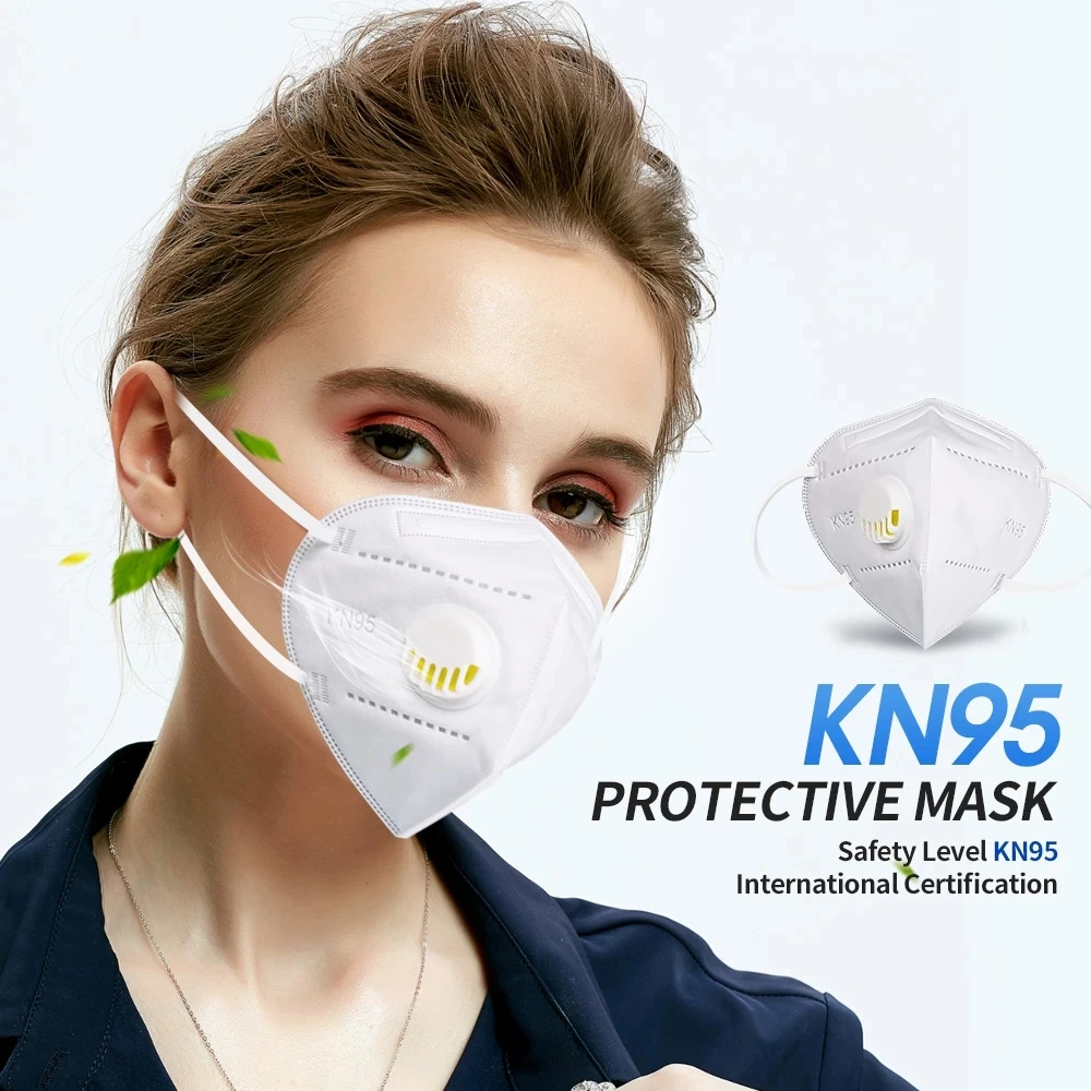 

white Gray 10-100 pcs kn95 protection face masks, air mouth mask,filter valve mask,reusable,respirator,mascarillas,masque