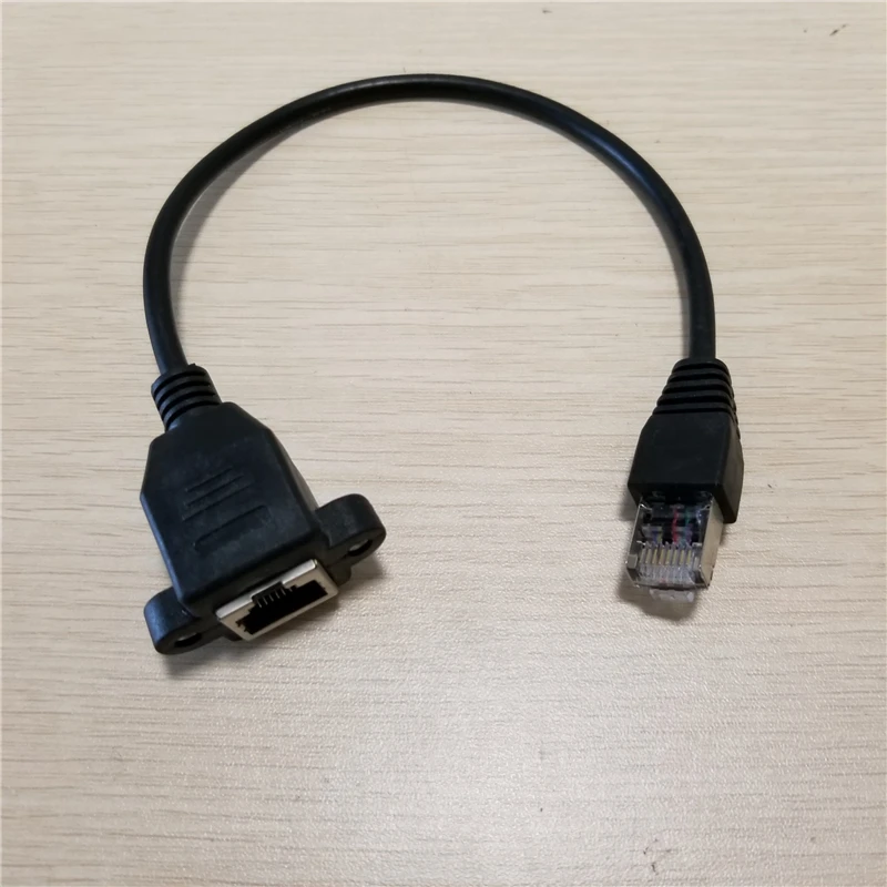 RJ45 RJ 45 Cat5 штекер гнездо Ethernet Сетевой удлинитель шнур Панельное крепление + винты 30