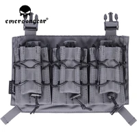 emersongear pistol m4 mag pouch magazine storage bag fast clip panel for apc plate carrier tactical vest airsoft shooting wg