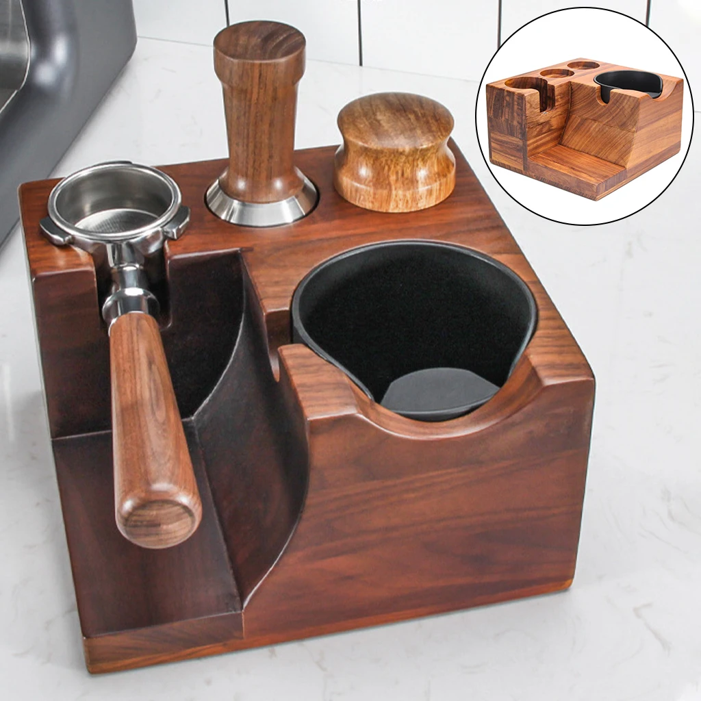 

Wood Coffee Filters Tamper Holder Espresso Tamper Mat Stand Slag Box Coffee Accessories