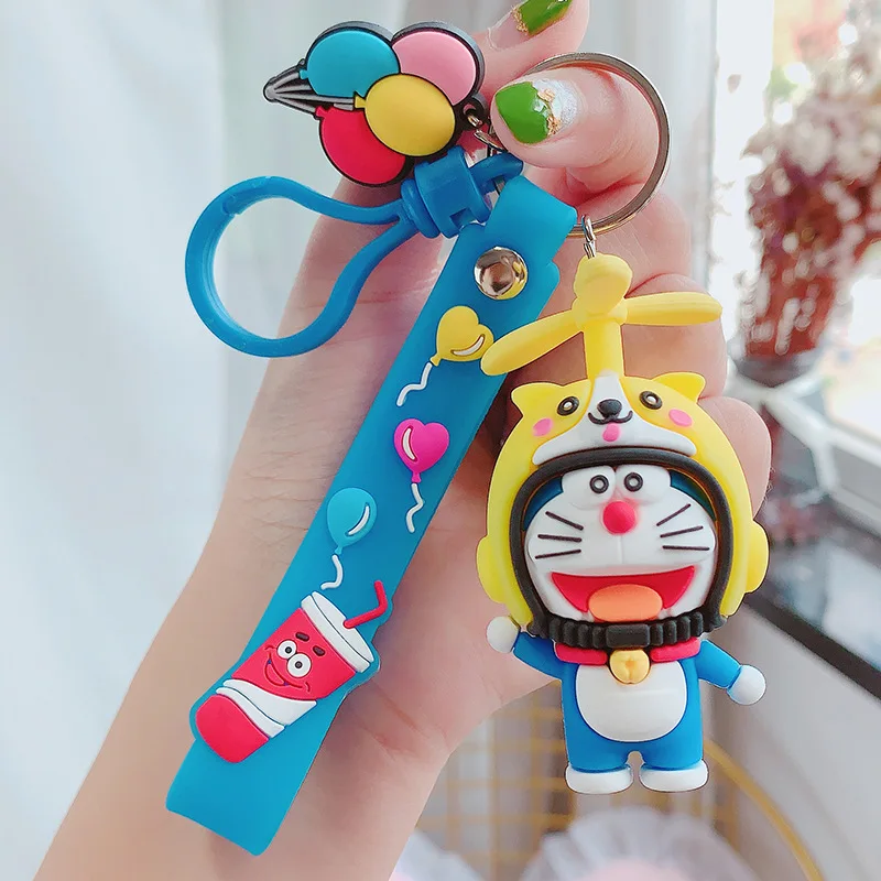 Новые брелки с мультипликационным дораэмоном милые для ключей в виде кота из