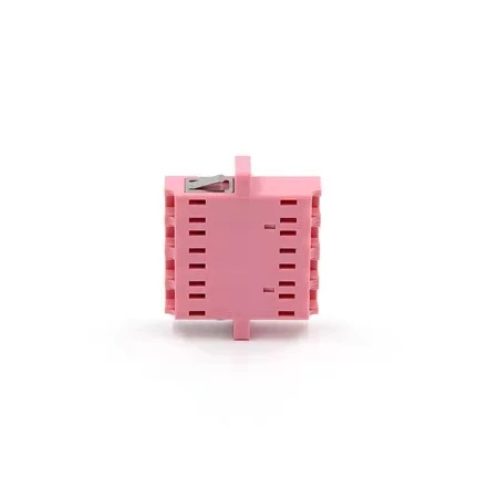 50pcs LC Quad fiber optic Adapter OM4 Magenta optical fibre connector UPC ftth coupler MM free shipping IL&lt0.2dB ELINK | Мобильные