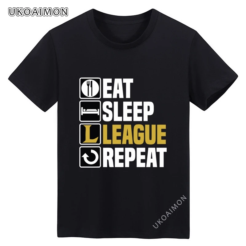 Лидер продаж персонализированные футболки с принтом Eat Sleep League для манги