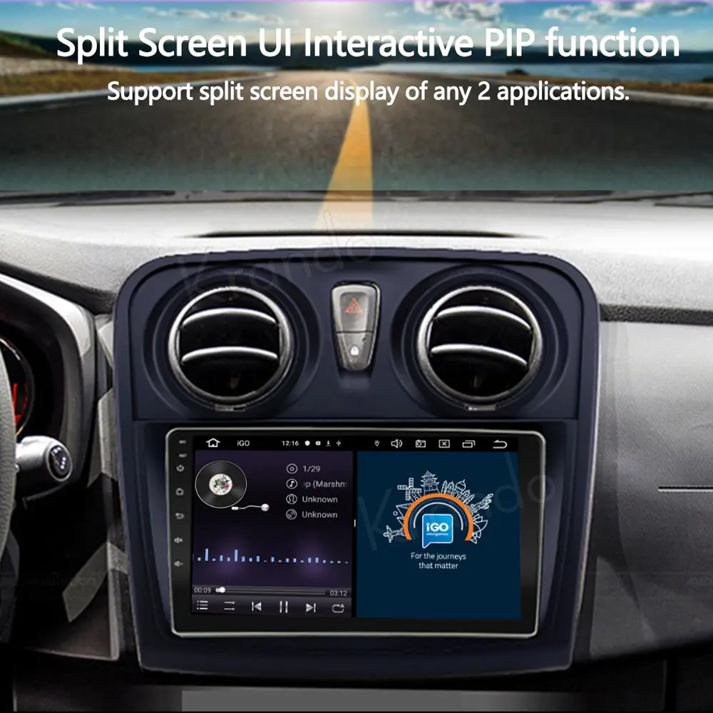 Krando Android 10 0 9 &quotIPS Full Touch автомобильное мультимедийное радио для Renault Logan Sandero 2 2014 2017