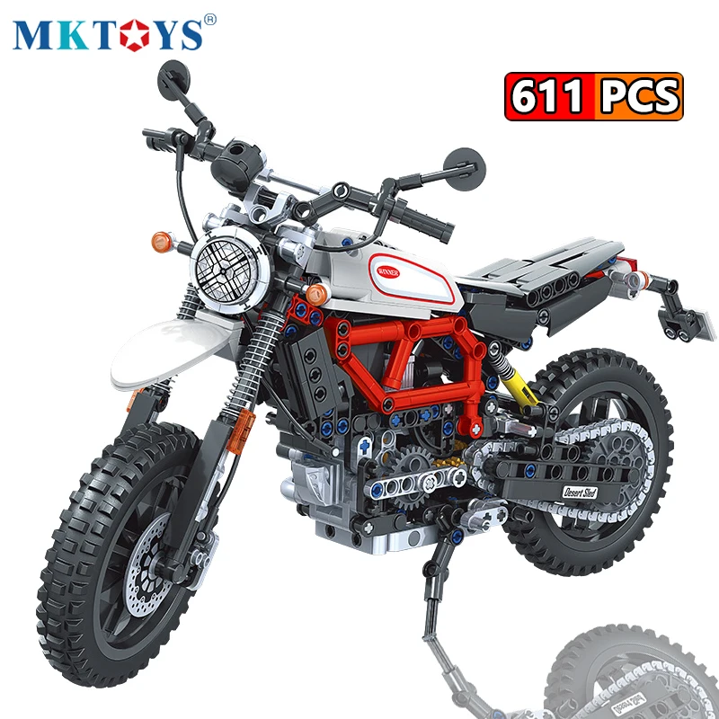 

1:6 Technical Motorcycle Building Blocks Speed Racing Car City Vehicle Motorbike Mini Bricks Locomotive Toys Motocross Model