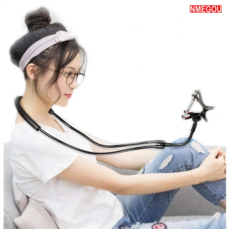 Гибкий универсальный держатель для телефона на шею с поворотом 360