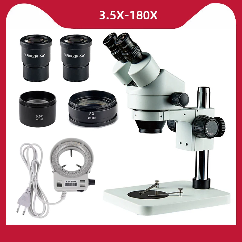 

Цифровой промышленный микроскоп 3,5x-180X 270X 90X 7X 45X, бинокулярный, siмультифокальный, электронный 0,5x 2X, профессиональный Вспомогательный объект...