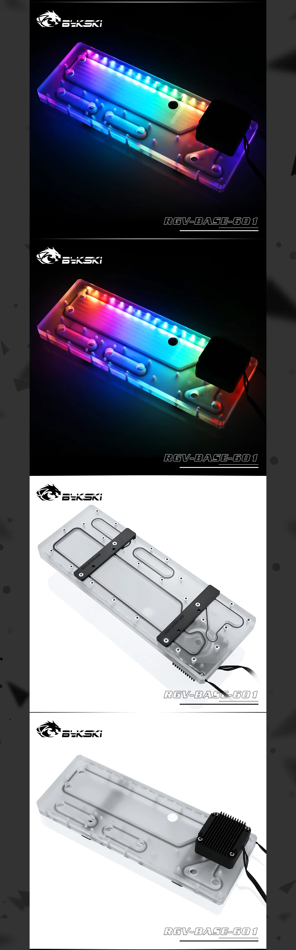 Bykski RGV-BASE-601 водные платы для Zerozone Silent Base 601 чехол для Intel cpu водоблок и один GPU корпус