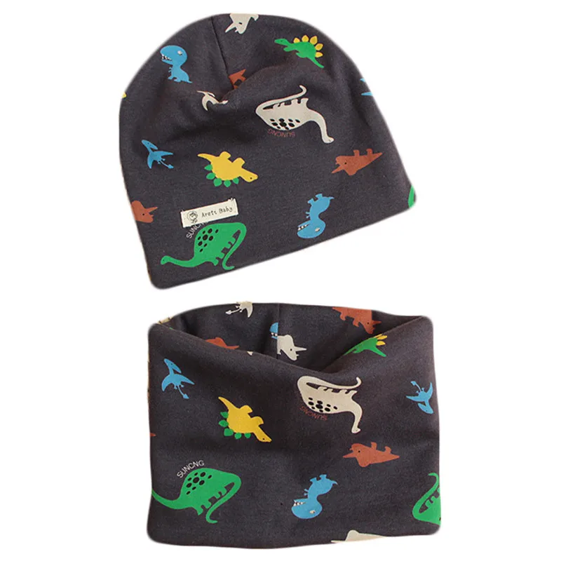 Осень зима 2019 детская шапка шарф вязаные крючком детские шапки Мультяшные для