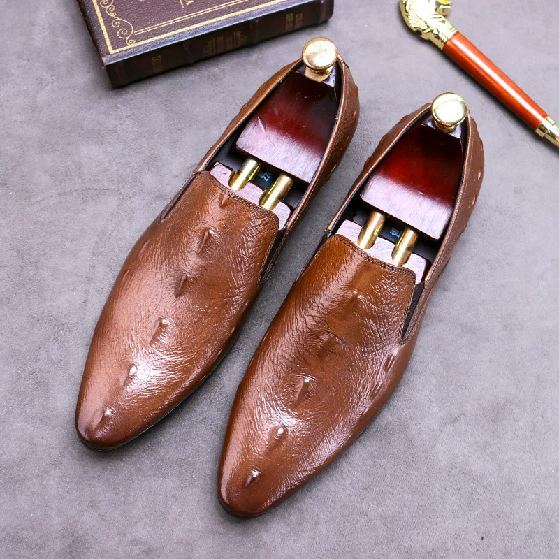 

single Summer 2020 crocodile men's genuine leather business shoes