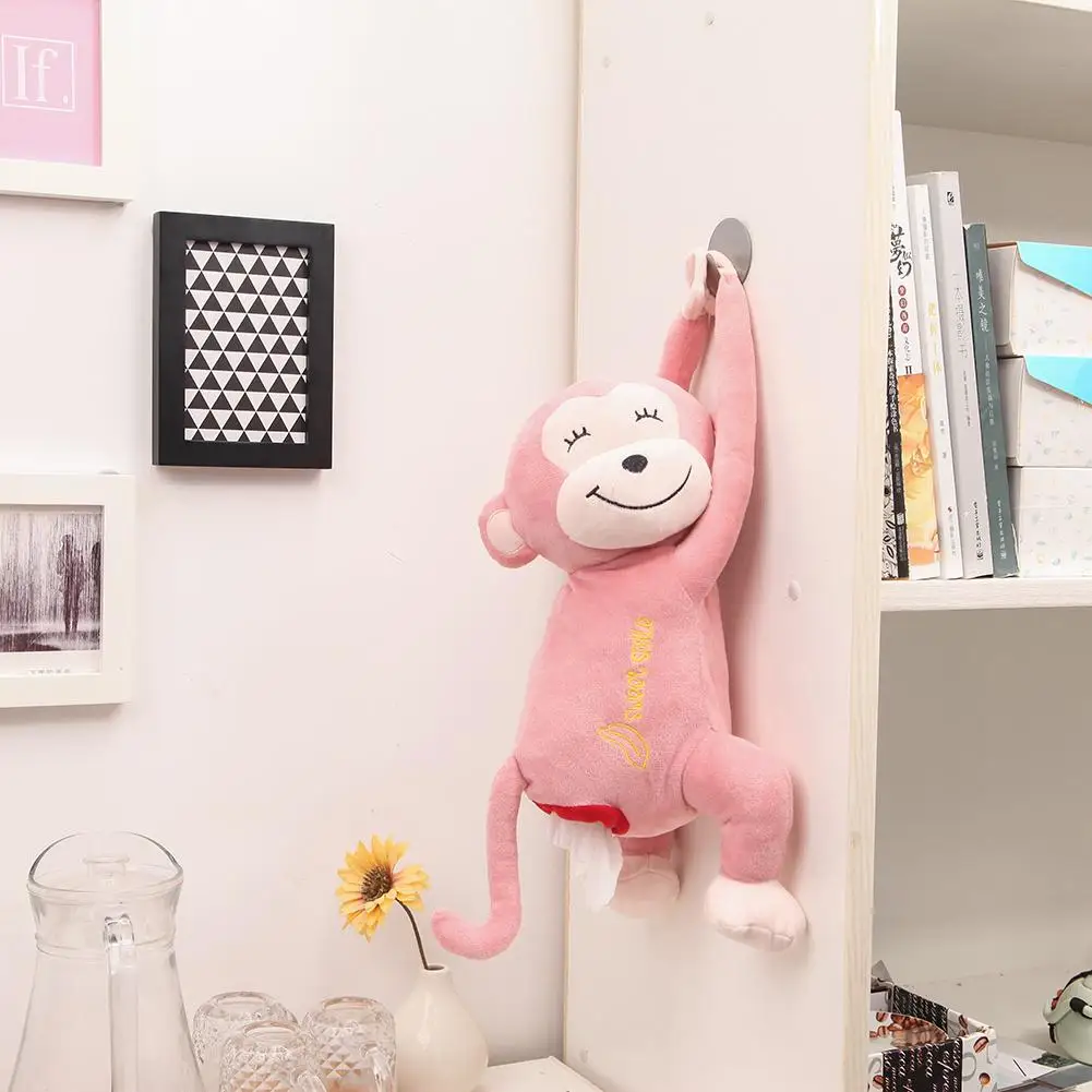 Инновационная автомобильная коробка для салфеток игрушка в виде обезьяны чехол