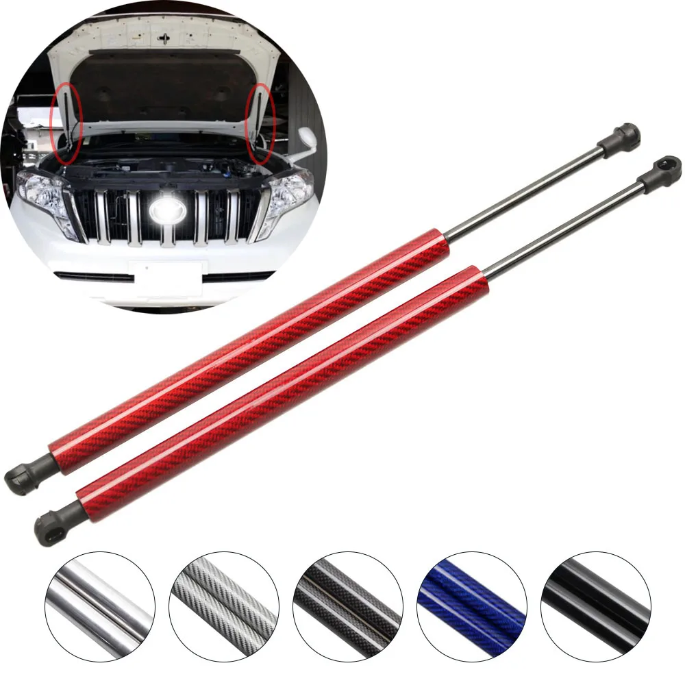 Фото Передние стойки капота для Toyota Land Cruiser Prado J150 2009-2019 Lexus GX460, опора для подъема пружины газовой капота 520 мм №1