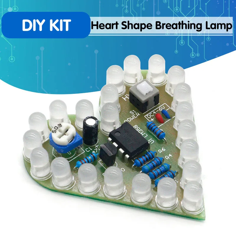 Набор для творчества в форме сердца набор дыхательных ламп 4 6 В постоянного тока