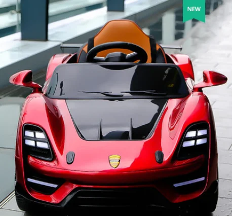 Детская электрическая машинка с двойным приводом четырехколесный пульт