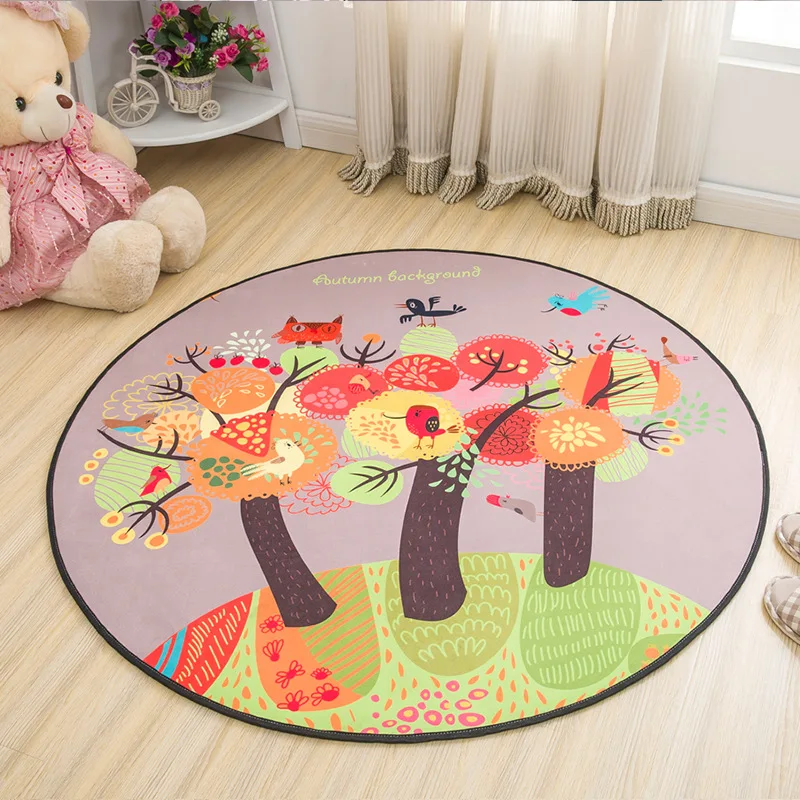 Мультяшный детский прикроватный коврик для игры в ползание йоги подушка стула