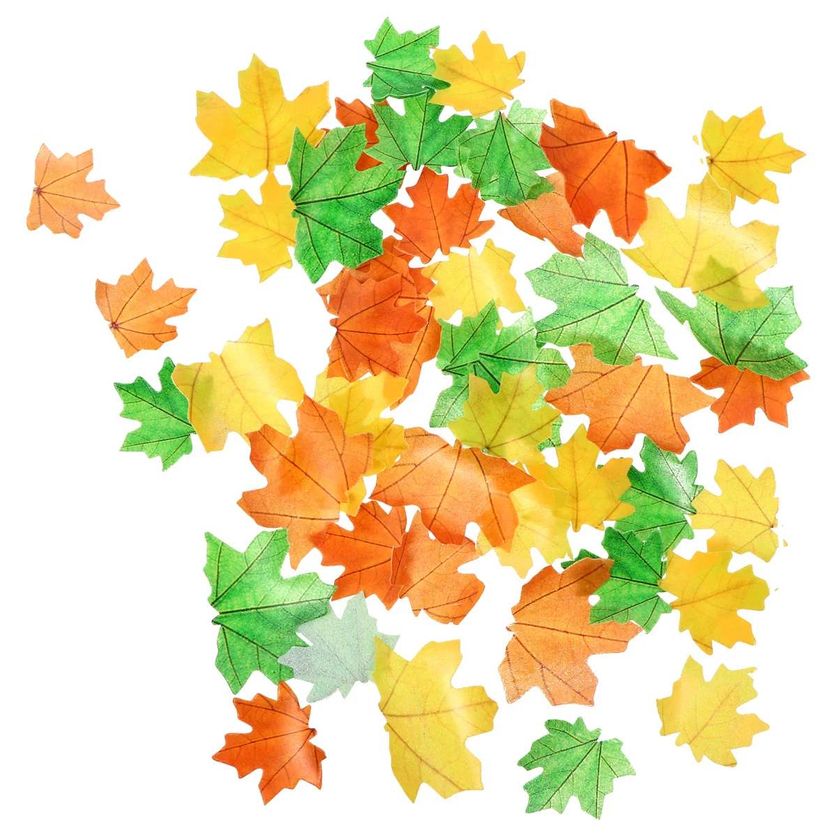 110pcs Edible Rice Paper Maple Leaves Cake Topper Decorations (Assorted Color) | Дом и сад