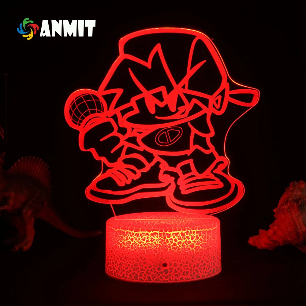 

Gaming Room Game Friday Night Funkin Figure FNF LED Night Lights Led Panel Lights 3D Lamp Cute Room Decor Gift For Friends